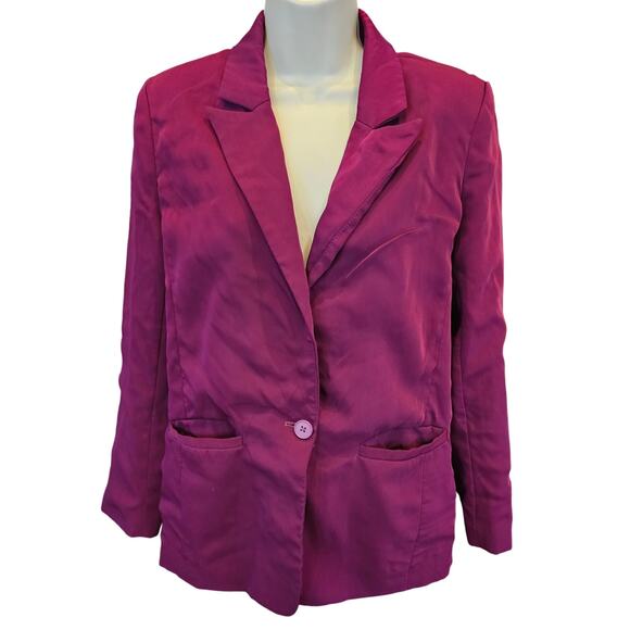 Endless rose single breasted blazer purple sz S proffesional business casual - Picture 2 of 11